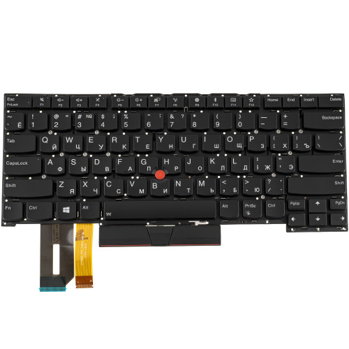 Клавіатура для ноутбука LENOVO (ThinkPad P1 Gen 3) rus, black, без кадру, підсвічування клавіш
