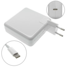 Блок живлення для ноутбука APPLE TYPE-C 87W, White (з кабелем!) (A1718)
