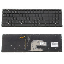 Клавіатура для ноутбука HP (ProBook: 450 G6, 455 G6) rus, black, без фрейму, підсвічування клавіш(оригінал)