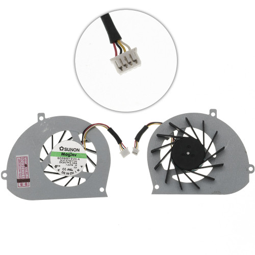 Вентилятор для ноутбука TOSHIBA Satellite T130 (ВЕРСІЯ 2), T131, T132, T133, T134, T135, ACER FERRARI ONE 200, 4pin  (GC055515VH-A, 13.V1.BJ195.F.GN) (Кулер)
