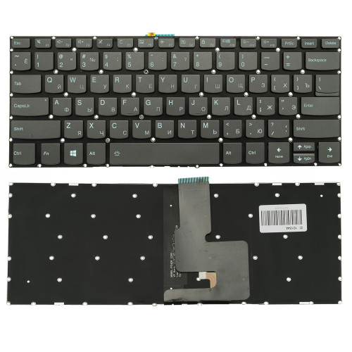 Клавиатура для ноутбука LENOVO (IdeaPad: V330-14) rus, onyx blaсk, без фрейма, подсветка клавиш