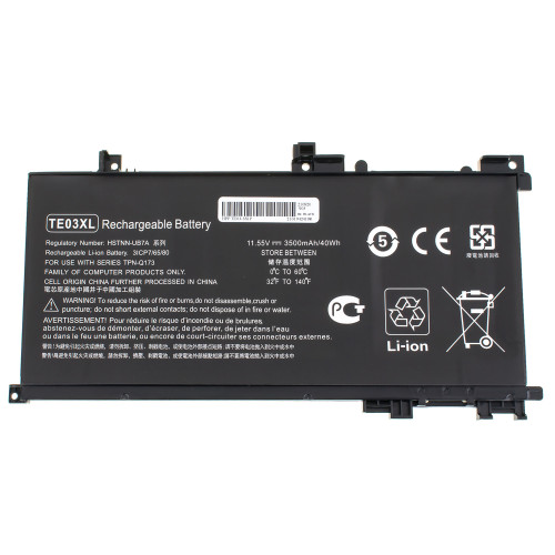 Батарея для ноутбука HP TE03XL (Pavilion: 15-BC300; Omen 15-AX000 series) 11.55V 3500mAh Black