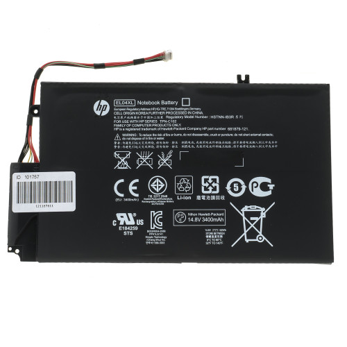 Оригінальна батарея для ноутбука HP EL04XL (ENVY: 4-1000, 4-1100, 4-1200, SLEEKBOOK: 4T-1000 series) 14.8V 3400mAh 52Wh Black