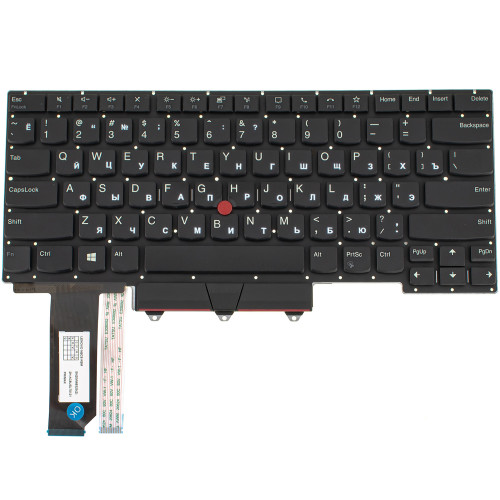 Клавіатура для ноутбука LENOVO (ThinkPad: E14 2Gen 2020) rus, black, без кадру