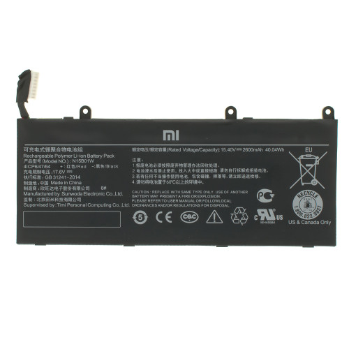 Оригінальна батарея для ноутбука Xiaomi N15B01W (Mi Gaming 15.6) 15.4V 2600mAh 40Wh Black
