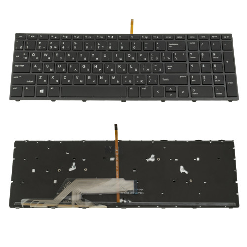 Клавиатура для ноутбука HP (ProBook: 450 G5, 455 G5) rus, black, подсветка клавиш (ОРИГИНАЛ)