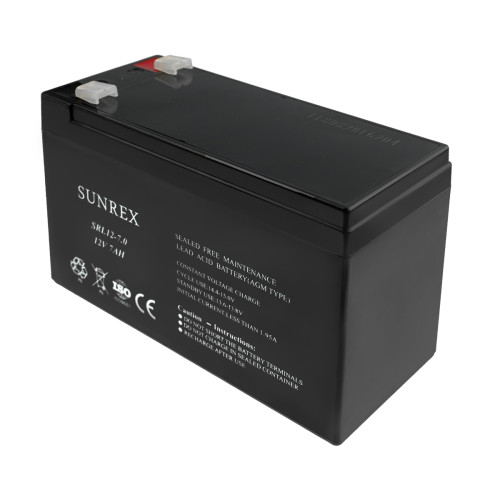 Акумуляторна батарея SUNREX SRL12-7.0, Ємність: 7Ah, 12V, 1.9kg, AGM battery, розміри: 151х65х94мм (ДБЖ UPS)