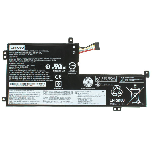 Оригинальная батарея для ноутбука LENOVO L18M3PF2 (V340-17IWL, L340-17API, V155-15API) 11.25V 3280mAh 36Wh Black (SB10W67268)