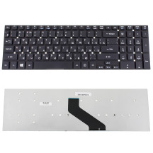 Клавіатура для ноутбука ACER (AS: 5755, 5830, E1-522, E1-532, E1-731, V3-551, V3-731) rus, black, без фрейма (оригінал)