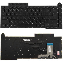 Клавіатура для ноутбука ASUS (G513 series) rus, black, без фрейму, підсвічування клавіш (RGB Per Key)