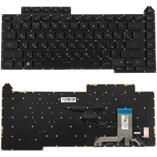 Клавиатура для ноутбука ASUS (G513 series) rus, black, без фрейма, подсветка клавиш (RGB Per Key)