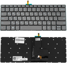 Клавіатура для ноутбука LENOVO (IdeaPad: V330-14) rus, blaсk, без фрейма, підсвічування клавіш(оригінал)