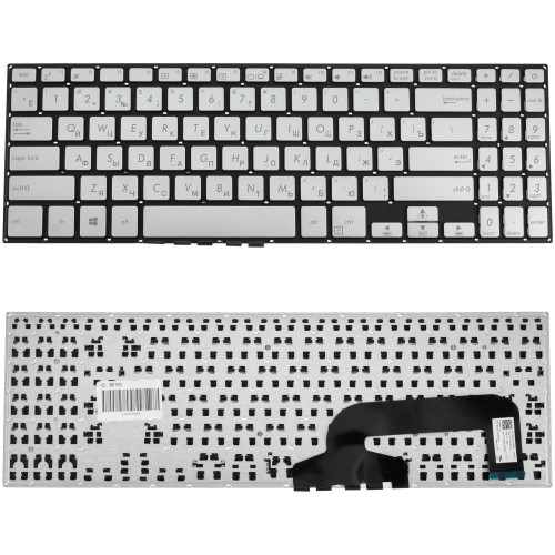 Клавіатура для ноутбука ASUS (X507 series) rus, silver, без фрейма (оригінал)