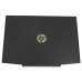 Кришка дисплея для ноутбука HP (Pavilion: 15-CX), black (green logo)