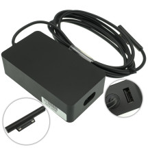 Блок питания для планшета MICROSOFT 15V, 4A, 65W, 6pin, Black (Surface Pro 5, Pro 6, Pro 4, Pro3, Book) (без сетевого кабеля 2pin)