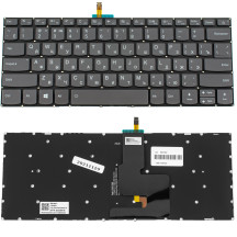 Клавіатура для ноутбука LENOVO (IdeaPad 320-14 series) rus, onyx black, без фрейма, підсвічування клавіш(оригінал)