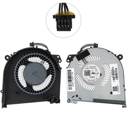 Оригинальный вентилятор для ноутбука HP Omen 15-DH, 15T-DH (CPU+GPU FAN) (L64445-001) (Кулер) 