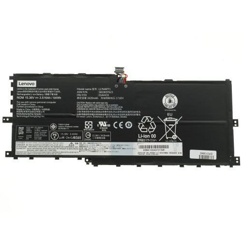 Оригінальна батарея для ноутбука LENOVO L17C4P71 (ThinkPad X1 Yoga 3rd Gen) 15.36V 3516mAh 54Wh Black