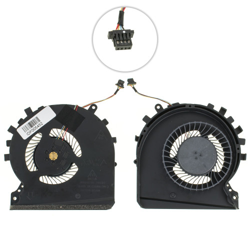 Оригинальный вентилятор для ноутбука HP Pavilion Gaming 15-DK (CPU + GPU FAN) (L56900-001 + L57170-001) (Кулер) 