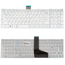 Клавиатура для ноутбука Toshiba (Satellite: C50, C50D, C55, C55D) rus, white (chiclet)