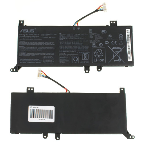 Оригинальная батарея для ноутбука ASUS B21N1818-3 (X509JP, X509JA, X509JB) 7.6V 32Wh Black (0B200-03450500)