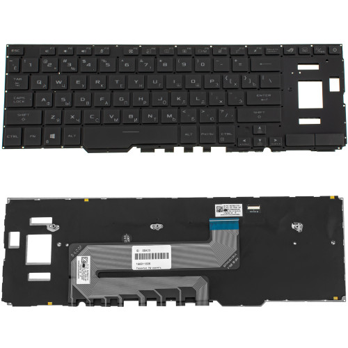 Клавиатура для ноутбука ASUS (GX550 series) rus, black, без фрейма, подсветка клавиш