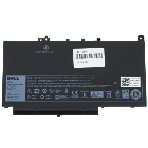 Оригинальная батарея для ноутбука DELL 7CJRC (Latitude E7270, E7470) 11.4V 3530mAh 42Wh Black