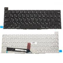 Клавіатура для ноутбука APPLE (MacBook Pro Retina: A2141 (2019)) rus, black, SMALL Enter, підсвічування клавіш