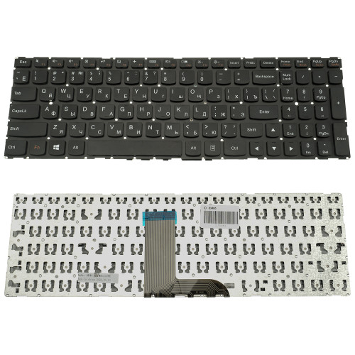 Клавіатура для ноутбука LENOVO (Yoga: 500-15IBD, 500-15ISK) rus, black, без фрейма