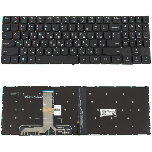 Клавиатура для ноутбука LENOVO (Legion: Y520-15) rus, black, без фрейма, подсветка клавиш (ОРИГИНАЛ)