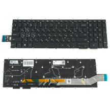 Клавіатура для ноутбука DELL (Gamming G: 3590, 5590) rus, black, без фрейма, підсвічування клавішRGB (оригінал)