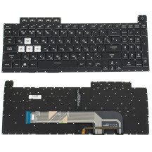 Клавіатура для ноутбука ASUS (FA506, FX506 series) rus, black, без фрейма, підсвічування клавіш(RGB)