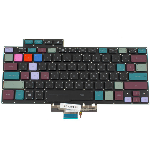 Клавіатура для ноутбука ASUS (GA401 series) rus, black, без фрейму, підсвічування клавіш