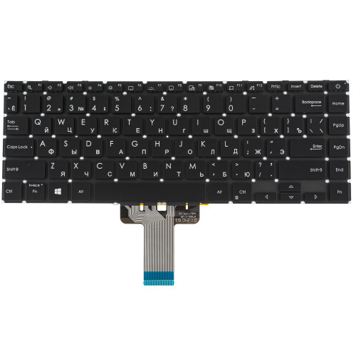 Клавіатура для ноутбука ASUS (X421 series) rus, black, без фрейма, підсвічування клавіш