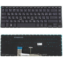 Клавиатура для ноутбука ASUS (W700 series) rus, black, без фрейма, подсветка клавиш