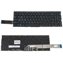 Клавіатура для ноутбука ASUS (X571 series) rus, black, без кадру, підсвічування клавіш