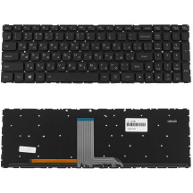 Клавіатура для ноутбука LENOVO (IdeaPad: 700-15ISK, 700-17ISK), rus, black, без фрейма, підсвічування клавіш