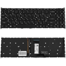 Клавіатура для ноутбука ACER (SW: SF315-51) rus, black, без фрейма, підсвічування клавіш(оригінал)