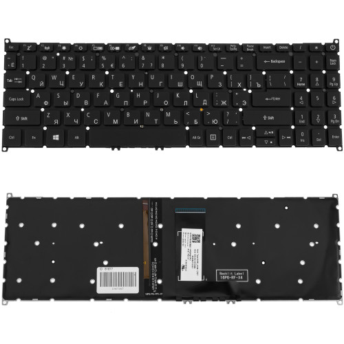 Клавиатура для ноутбука ACER (SW: SF315-51) rus, black, без фрейма, подсветка клавиш (ОРИГИНАЛ)