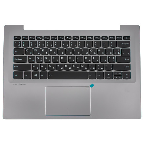 Клавіатура для ноутбука LENOVO (Yoga 520S-14IKB  Keyboard+Touchpad+передня панель)  rus, silver