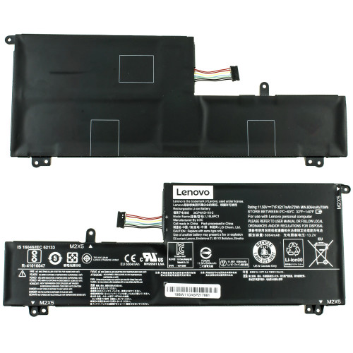 Оригинальная батарея для ноутбука LENOVO L16L6PC1 (Yoga: 720-15IKB) 11.58V 6217mAh 72Wh Black