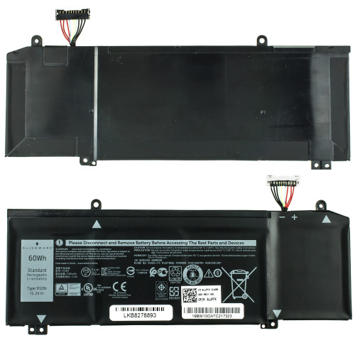 Оригінальна батарея для ноутбука DELL 1F22N (Alienware M17 series) 15.2V 3750mAh 60Wh Black