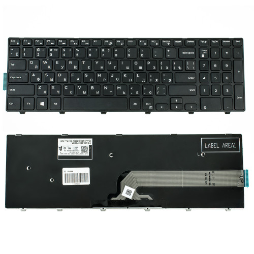 Клавіатура для ноутбука DELL (Inspiron: 3541, 3542, 3543, 5542, 5545, 5547) rus, black (оригінал)