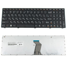 Клавиатура для ноутбука LENOVO (G570, G575, G770, G780, Z560, Z565) rus, black, black frame (ОРИГИНАЛ)