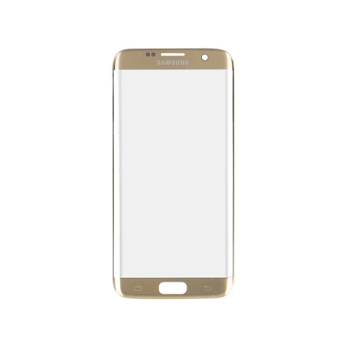 Стекло корпуса с рамкой для Samsung Galaxy S7 EDGE G935, gold, (ОРИГИНАЛ)
