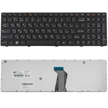 Клавиатура для ноутбука LENOVO (B570, B575, B580, B590, V570, V575, V580, Z570, Z575) rus, black, black frame (ОРИГИНАЛ)