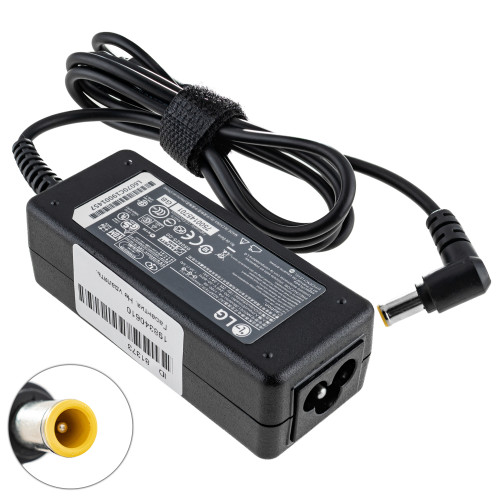 Блок питания для монитора LG 19V, 1.3A, 25W, 6.5*4.4мм+PIN, black (без кабеля!)