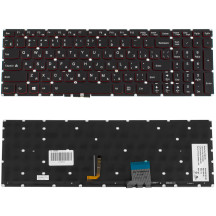 Клавиатура для ноутбука LENOVO (Y50-70, Y50-80) rus, black, без фрейма, подсветка клавиш (ОРИГИНАЛ)