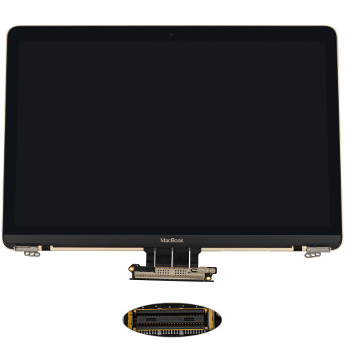 Крышка + матрица в сборе для ноутбука Apple A1534 (2016-2017), Rose Gold, 100% ОРИГИНАЛ (AASP)