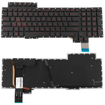 Клавиатура для ноутбука ASUS (G752 series ) rus, black, без фрейма, подсветка клавиш